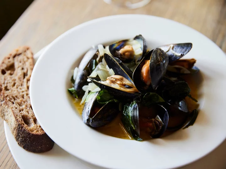 Jack Stein’s Cornish mussels with spinach and cider