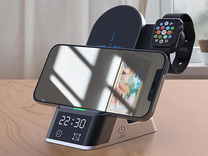 This alarm clock can charge 4 devices, and it's only $50