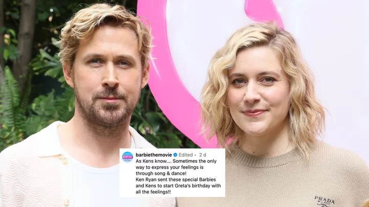 Ryan Gosling surprising Greta Gerwig with a 'Barbie' flash mob is as glorious as you'd imagine