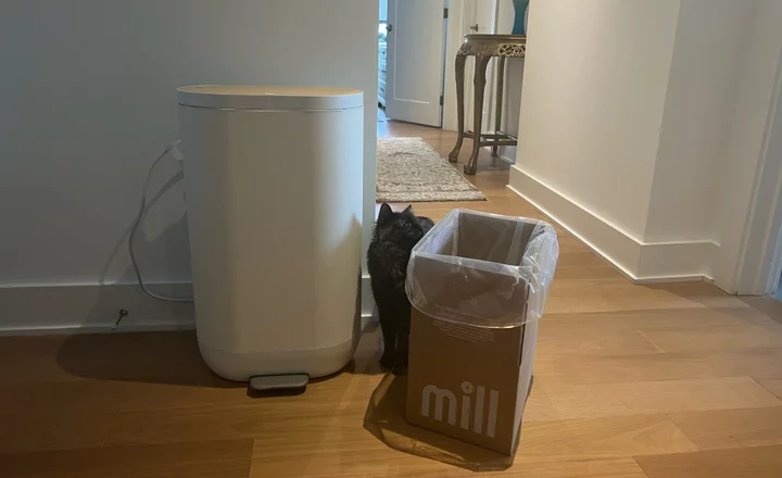 The Mill composter not only deals with your food scraps, but handles your compost after it's made