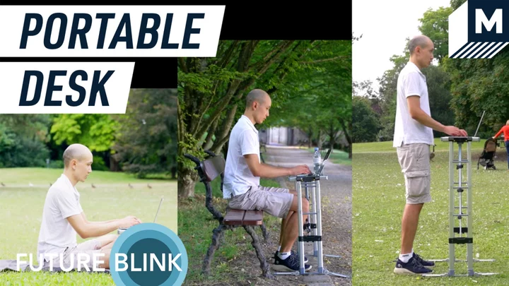 This foldable desk makes it possible to work from almost any location