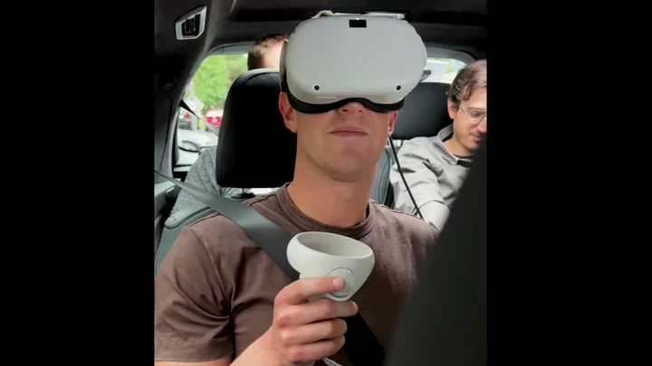 Feel Like Puking? Mark Zuckerberg Shows Off VR/AR Tech Inside a Moving Car