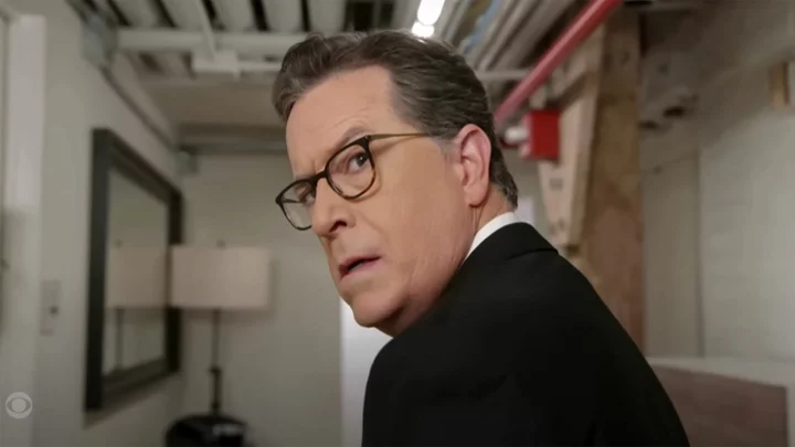 John Carpenter scares Stephen Colbert backstage in 'Late Show' Halloween opener
