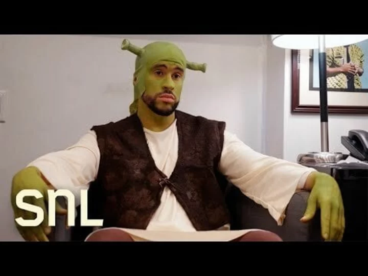 Bad Bunny is Shrek in hilariously weird 'SNL', Please Don't Destroy sketch