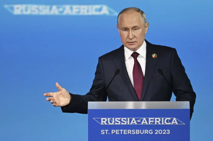 Putin promises no-cost Russian grain shipments to 6 African countries