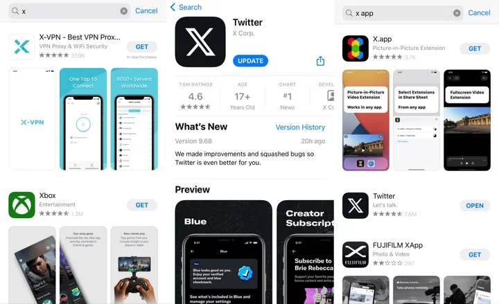 Apple isn't letting Twitter rebrand as X in the App Store