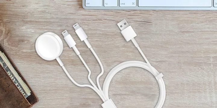 Power up three Apple devices at once with this $18 cord