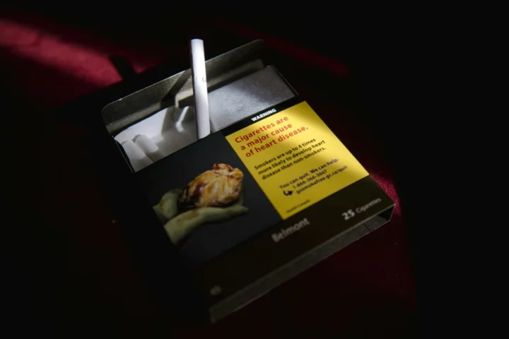 Each cigarette in Canada now comes with warning label