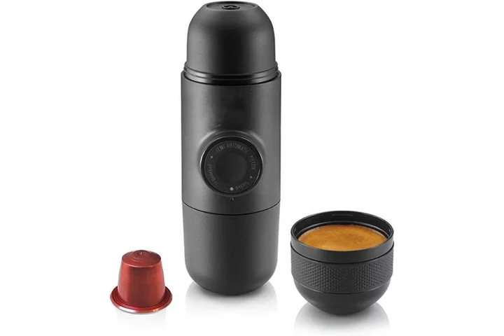 Brew a cup of espresso anywhere with this $58 portable espresso maker