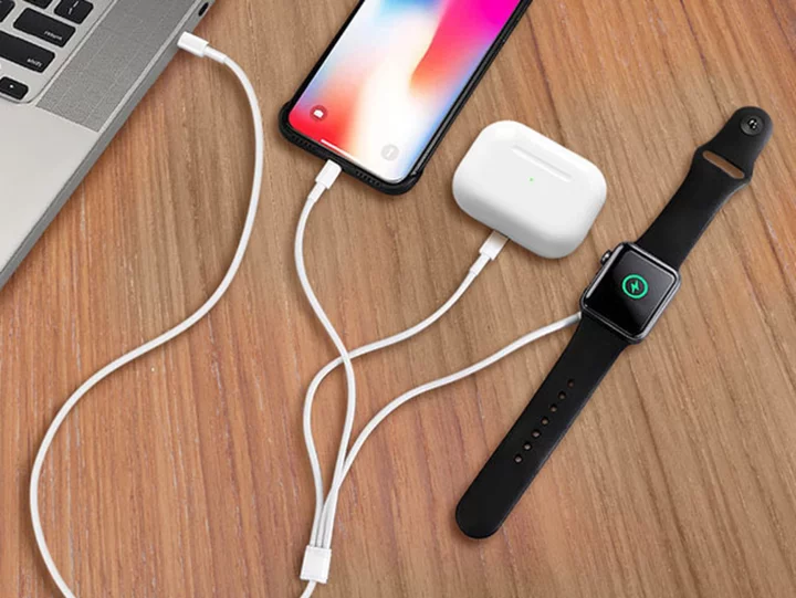 Power Apple products with this 3-in-1 cable