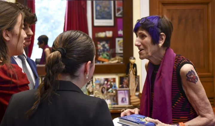 Connecticut US Rep. Rosa DeLauro gets inked at age 80 alongside her 18-year-old granddaughter