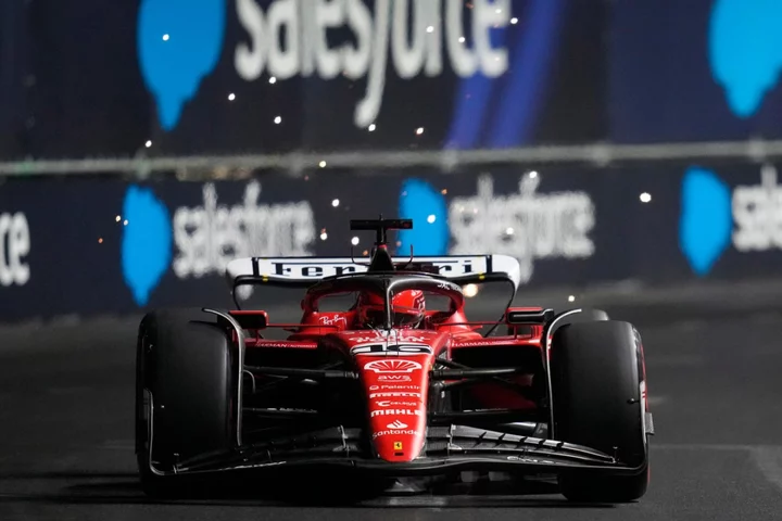 Charles Leclerc lights up Las Vegas to claim pole position for Ferrari
