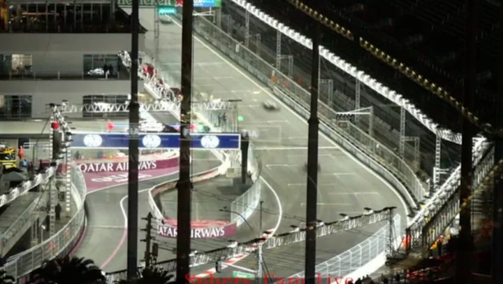 Empty grandstands at Las Vegas GP as chaotic practice session takes place at 3am