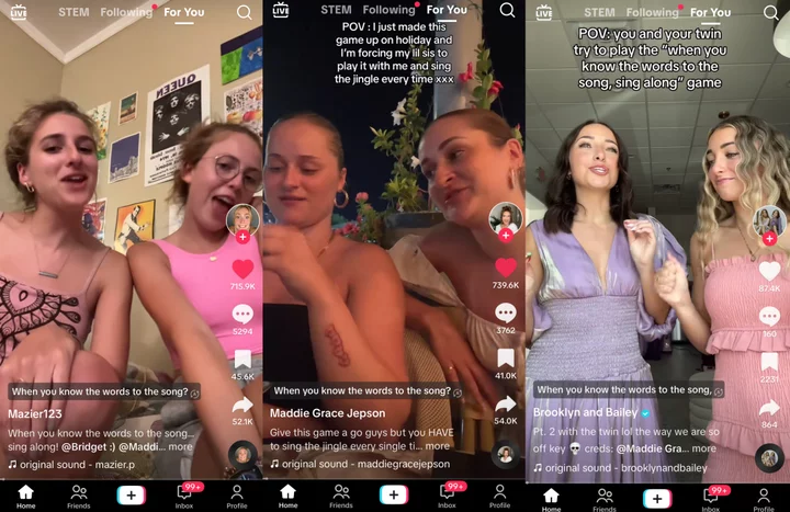 TikTok's 'when you know the words to the song, sing along' trend, explained