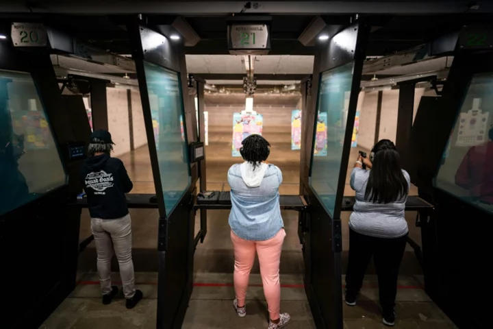 At a US shooting range, more women pull the trigger