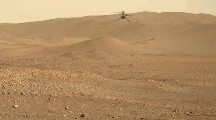NASA films rare footage of its Mars helicopter flying and landing