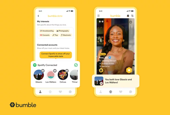 Bumble updates Spotify feature to encourage musical compatibility